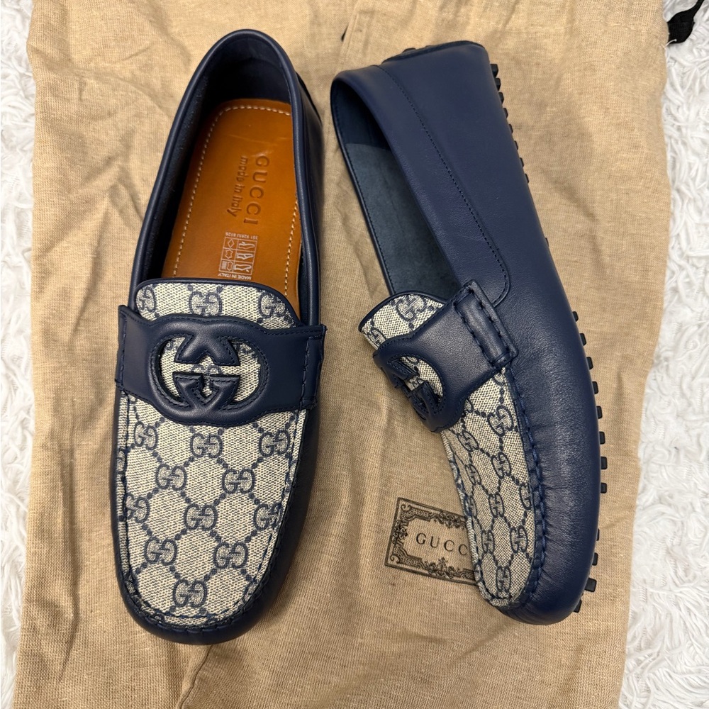 Gucci Men's Driver Shoe Interlocking G 730148 UK 9
